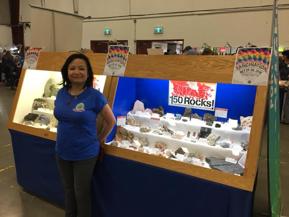 150 Rocks collection displayed at a later Port Moody Rock and Gem Club show