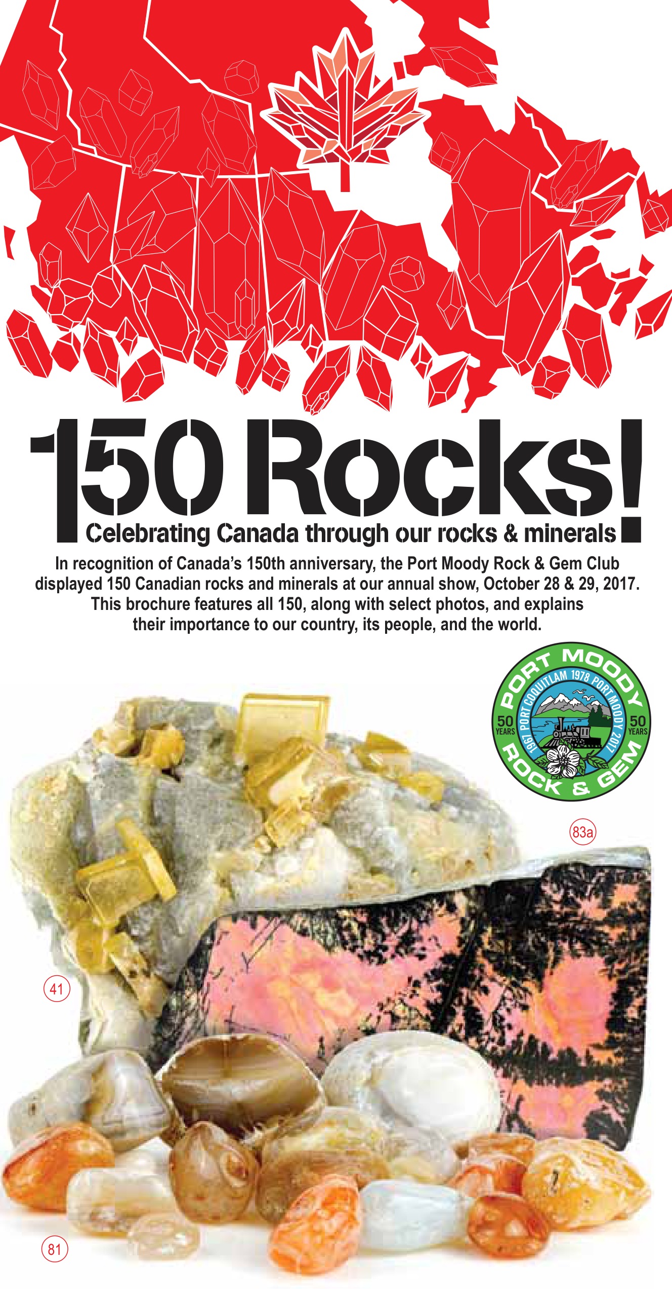 Front cover of the 150 Rocks brochure